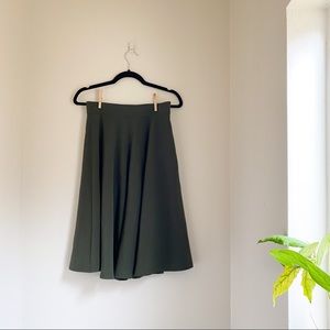 Rock Steady ModCloth Olive Midi Circle Skirt (Med)